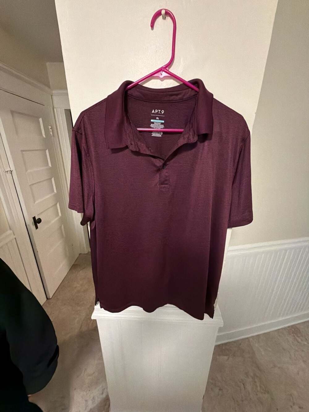 Apt. 9 Performance Polo Shirt Size XL Burgundy
